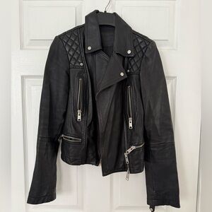 All Saints Black Leather Jacket
